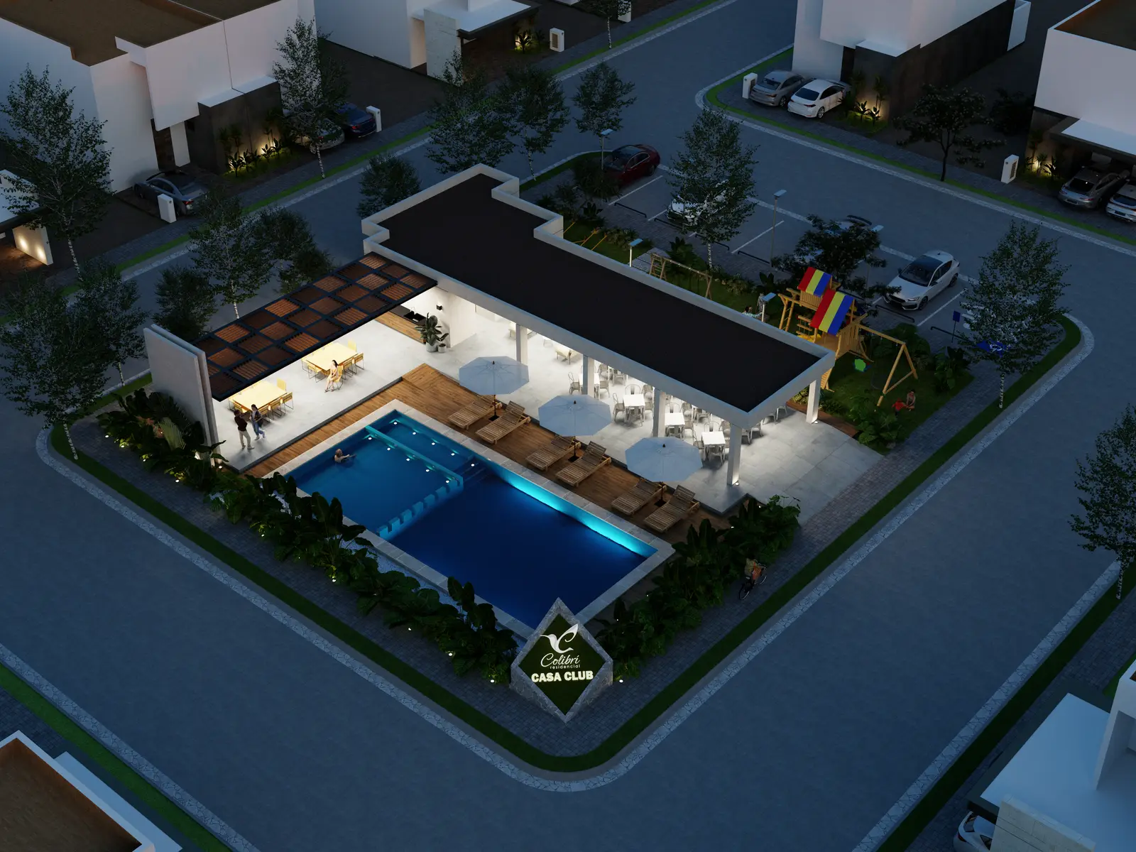 Casa Club de noche